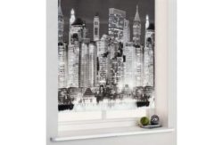 HOME New York Skyline Roller Blind - 4ft - Black